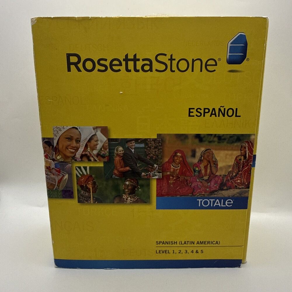 Rosetta Stone Espanol Spanish (Latin America) Level 1-5 Set CIB SEALED CARD